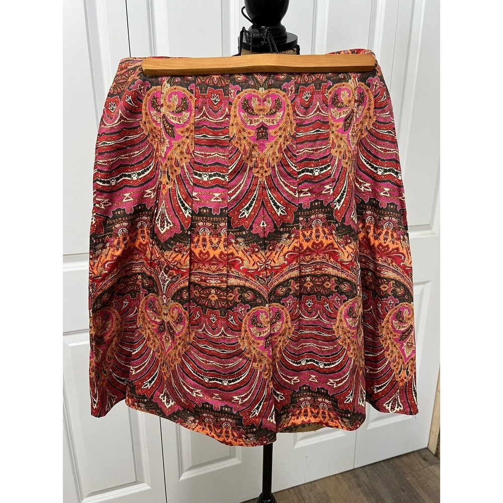 Talbot’s Pleated Paisley Print Skirt Size 8